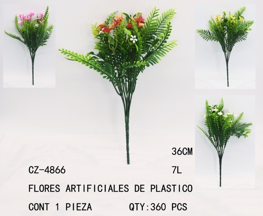 [CZ-4866 [360 PZS/CAJA]] [CZ-4866]FLORES ARTIFICIALES DE PLASTICO