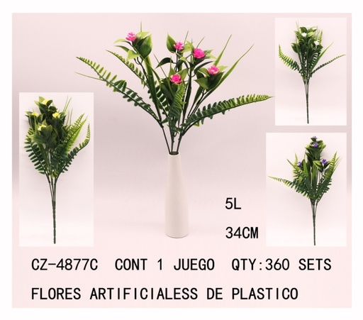 [CZ-4877C [360 PZS/CAJA]] [CZ-4877C]FLORES ARTIFICIALES DE PLASTICO