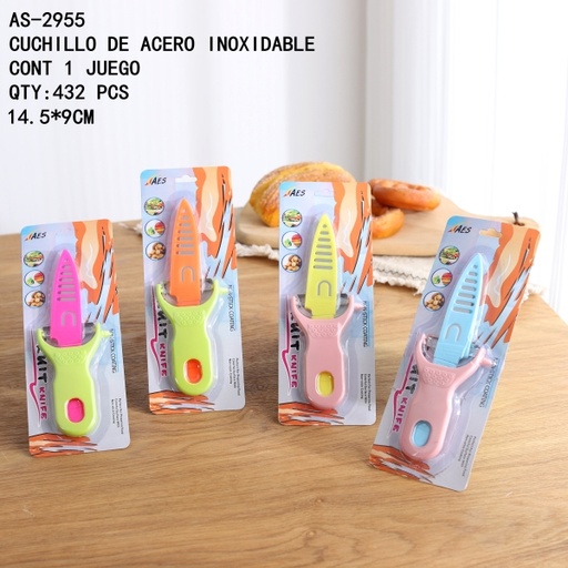 [AS-2955 [432 PZS/CAJA]] [AS-2955]CUCHILLO DE ACERO INOXIDABLE