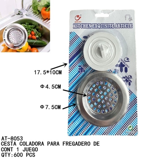 [AT-8053 [600 PZS/CAJA]] [AT-8053]B-CESTA COLADORA PARA FREGADERO DE