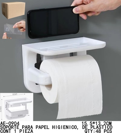 [AE-0904 [48 PZS/CAJA]] [AE-0904]SOPORTE PARA PAPEL HIGIENICO, DE PLASTICO