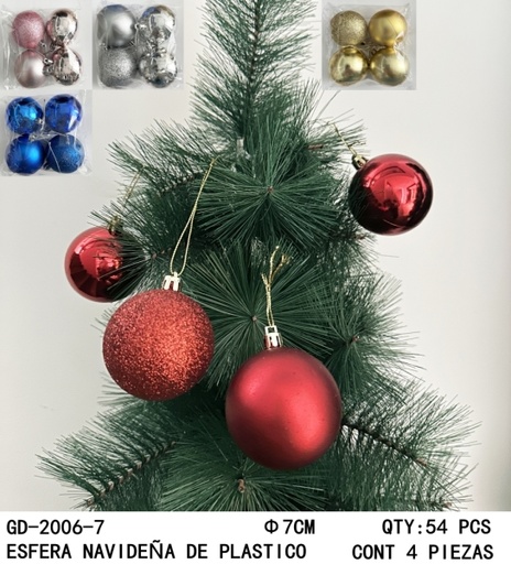 [GD-2006-8 [36 PZS/CAJA]] [GD-2006-8] ESFERA NAVIDEÑA DE PLASTICO
