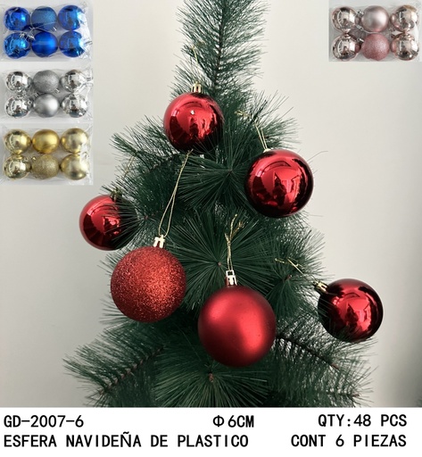[GD-2007-6 [48 PZS/CAJA]] [GD-2007-6] ESFERA NAVIDEÑA DE PLASTICO