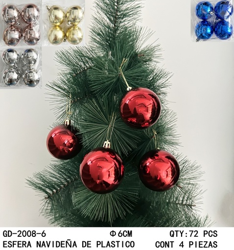 [GD-2008-8 [36 PZS/CAJA]] [GD-2008-8] ESFERA NAVIDEÑA DE PLASTICO