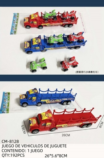[CM-8128 [192 PZS/CAJA]] [CM-8128]JUEGO DE VEHICULOS DE JUGUETE