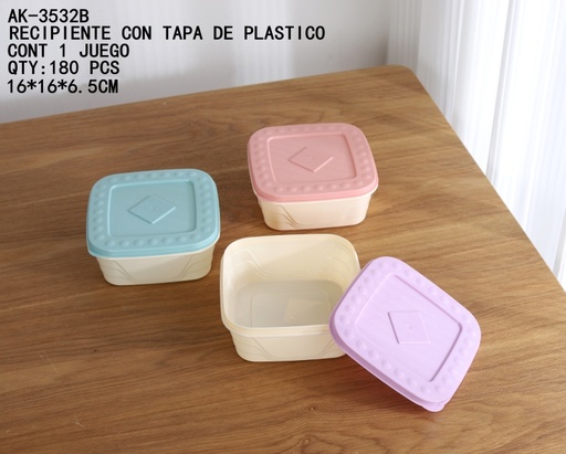 [AK-3532B [180 PZS/CAJA]] [AK-3532B]RECIPIENTE CON TAPA DE PLASTICO
