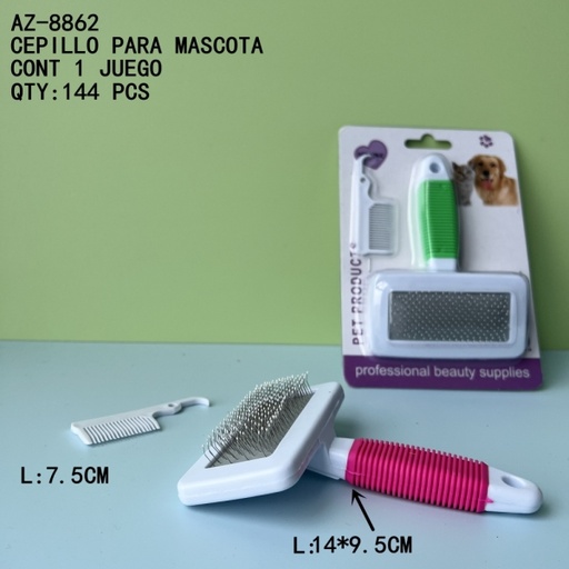 [AZ-8862 [144 PZS/CAJA]] [AZ-8862]CEPILLO PARA MASCOTA