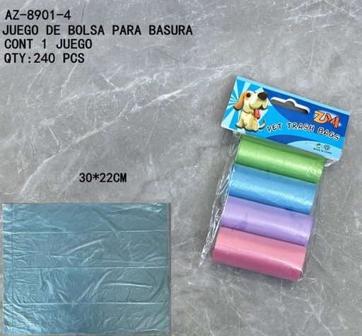 [AZ-8901-4 [240 PZS/CAJA]] [AZ-8901-4]JUEGO DE BOLSA PARA BASURA