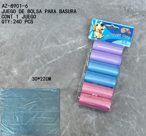 [AZ-8901-6 [240 PZS/CAJA]] [AZ-8901-6]JUEGO DE BOLSA PARA BASURA