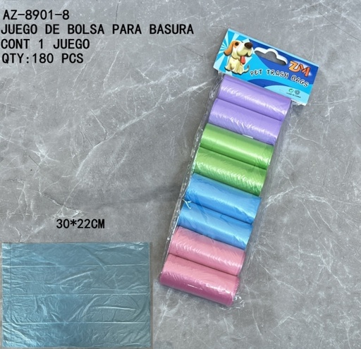 [AZ-8901-8 [180 PZS/CAJA]] [AZ-8901-8]JUEGO DE BOLSA PARA BASURA