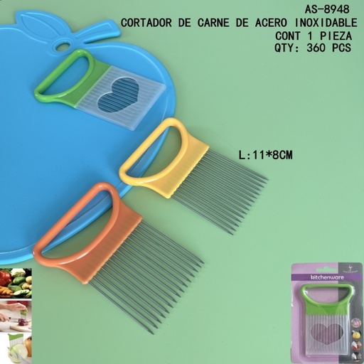 [AS-8948 [360 PZS/CAJA]] [AS-8948]CORTADOR DE CARNE DE ACERO INOXIDABLE