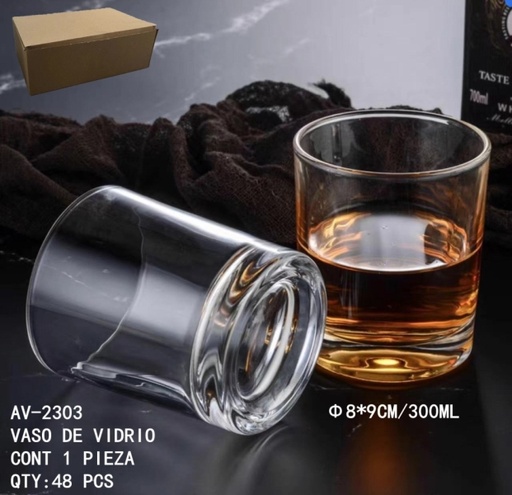 [AV-2303 [48 PZS/CAJA]] [AV-2303]VASO DE VIDRIO