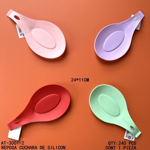 [AT-3001-2 [240 PZS/CAJA]] [AT-3001-2]REPOSA CUCHARA, DE SILICON