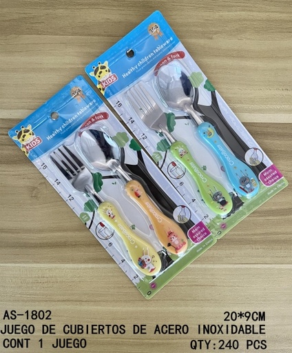 [AS-1802 [240 PZS/CAJA]] [AS-1802]JUEGO DE CUBIERTOS DE ACERO INOXIDABLE