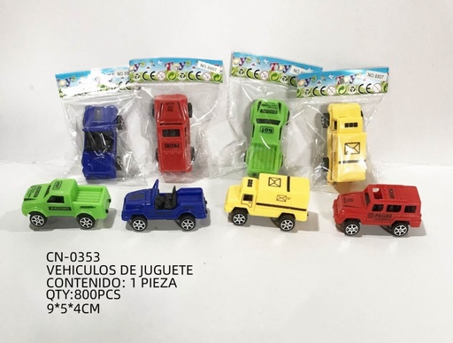 [CN-0353 [800 PZS/CAJA]] [CN-0353]VEHICULOS DE JUGUETE