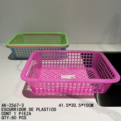 [AK-2567-3 [80 PZS/CAJA]] [AK-2567-3]ESCURRIDOR DE PLASTICO