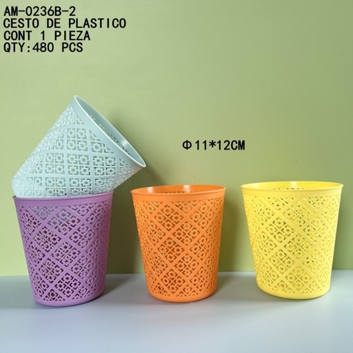 [AM-0236B-2 [480 PZS/CAJA]] [AM-0236B-2]CESTO DE PLASTICO