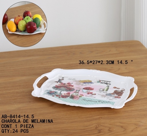 [AB-8414-14.5 [24 PZS/CAJA]] [AB-8414-14.5]CHAROLA DE MELAMINA