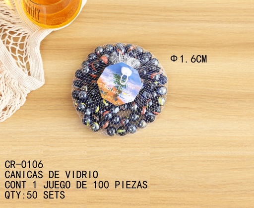 [CR-0106 [50 PZS/CAJA]] [CR-0106]CANICAS DE VIDRIO