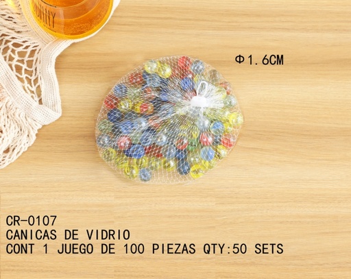 [CR-0107 [50 PZS/CAJA]] [CR-0107]CANICAS DE VIDRIO