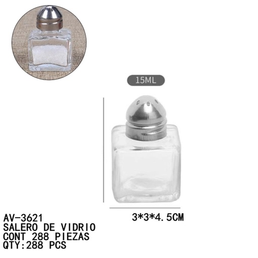 [AV-3621 [288 PZS/CAJA]] [AV-3621]SALERO DE VIDRIO