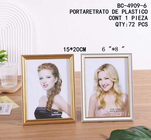 [BC-4909-6 [72 PZS/CAJA]] [BC-4909-6]PORTARETRATO DE PLASTICO