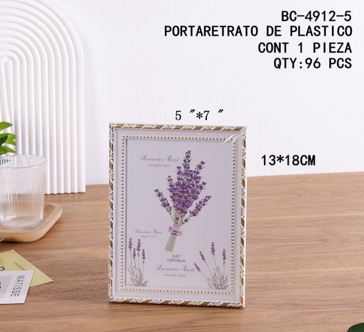 [BC-4912-5 [96 PZS/CAJA]] [BC-4912-5]PORTARETRATO DE PLASTICO