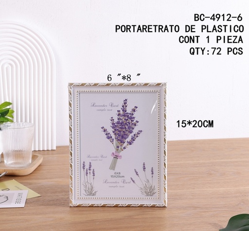 [BC-4912-6 [72 PZS/CAJA]] [BC-4912-6]PORTARETRATO DE PLASTICO