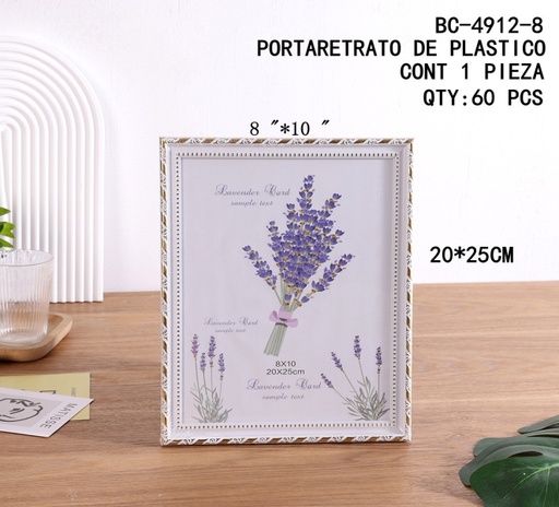 [BC-4912-8 [60 PZS/CAJA]] [BC-4912-8]PORTARETRATO DE PLASTICO