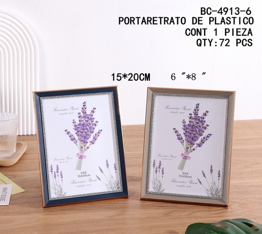 [BC-4913-6 [72 PZS/CAJA]] [BC-4913-6]PORTARETRATO DE PLASTICO