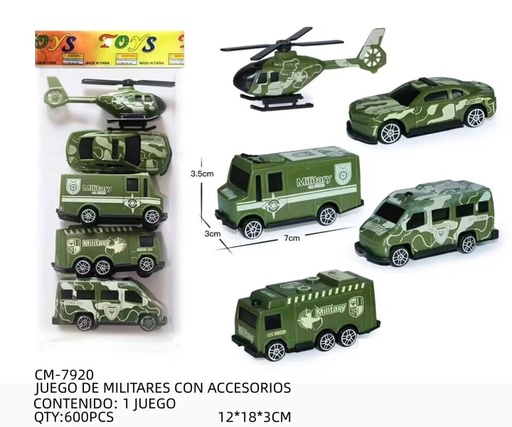 [CM-7920 [600 PZS/CAJA]] [CM-7920]JUEGO DE MILITARES CON ACCESORIOS