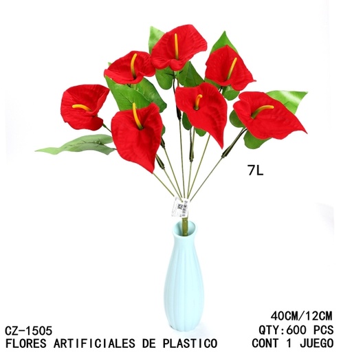 [CZ-1505 [600 PZS/CAJA]] [CZ-1505] Flor aritificial de plástico