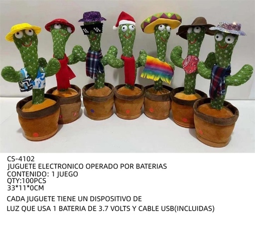 [CS-4102 [100 PZS/CAJA]] [CS-4102]JUGUETE ELECTRONICO OPERADO POR BATERIAS
