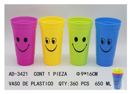[AD-3421 [360 PZS/CAJA]] [AD-3421]VASO DE PLASTICO