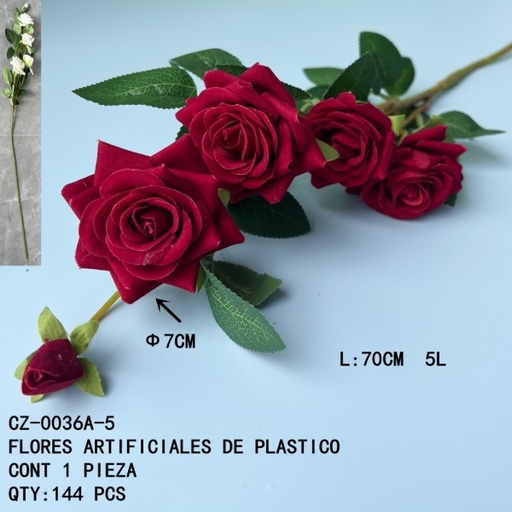 [CZ-0036A-5 [144 PZS/CAJA]] [CZ-0036A-5]FLORES ARTIFICIALES DE PLASTICO