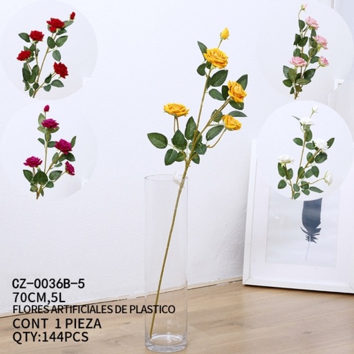 [CZ-0036B-5 [144 PZS/CAJA]] [CZ-0036B-5]FLORES ARTIFICIALES DE PLASTICO