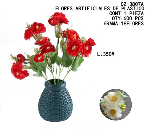 [CZ-3807A [600 PZS/CAJA]] [CZ-3807A]FLORES ARTIFICIALES DE PLASTICO