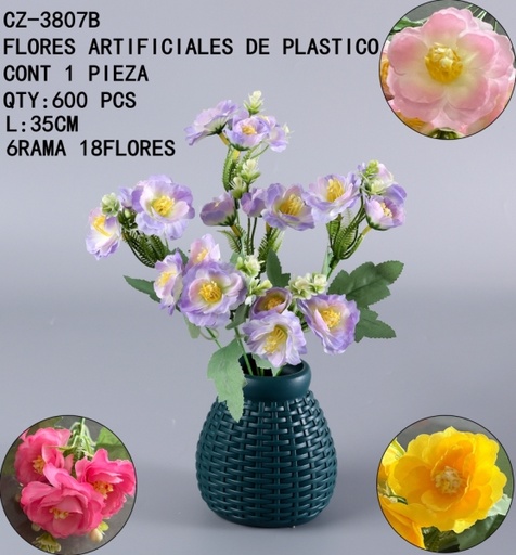 [CZ-3807B [600 PZS/CAJA]] [CZ-3807B]FLORES ARTIFICIALES DE PLASTICO