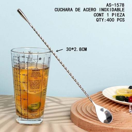[AS-1578 [400 PZS/CAJA]] [AS-1578]CUCHARA DE ACERO INOXIDABLE