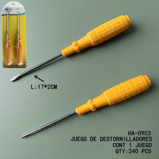 [HA-0903 [240 PZS/CAJA]] [HA-0903]JUEGO DE DESTORNILLADORES