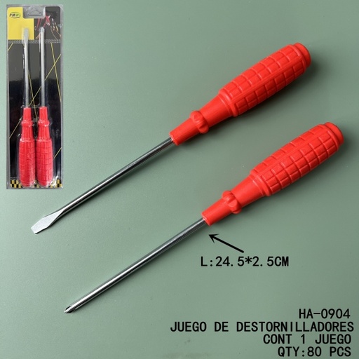 [HA-0904 [80 PZS/CAJA]] [HA-0904]JUEGO DE DESTORNILLADORES