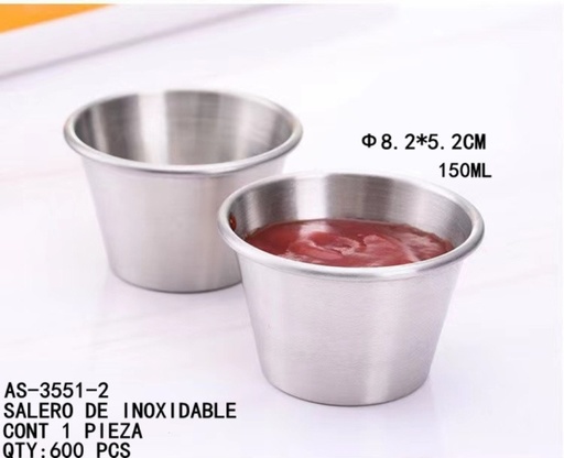 [AS-3551-2 [600 PZS/CAJA]] [AS-3551-2]SALERO DE INOXIDABLE