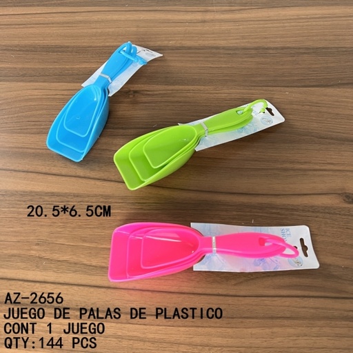 [AZ-2656 [144 PZS/CAJA]] [AZ-2656]JUEGO DE PALAS DE PLASTICO