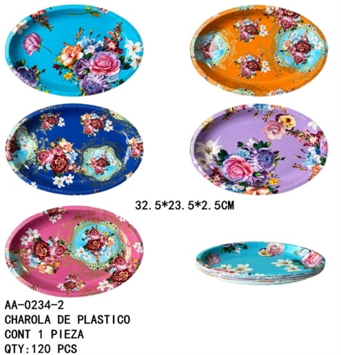 [AA-0234-2 [120 PZS/CAJA]] [AA-0234-2]CHAROLA DE PLASTICO