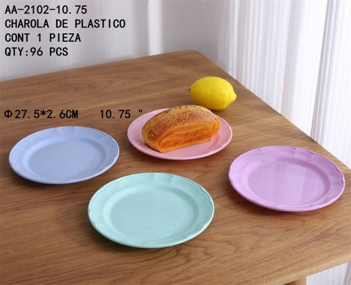 [AA-2102-10.75 [96 PZS/CAJA]] [AA-2102-10.75]CHAROLA DE PLASTICO