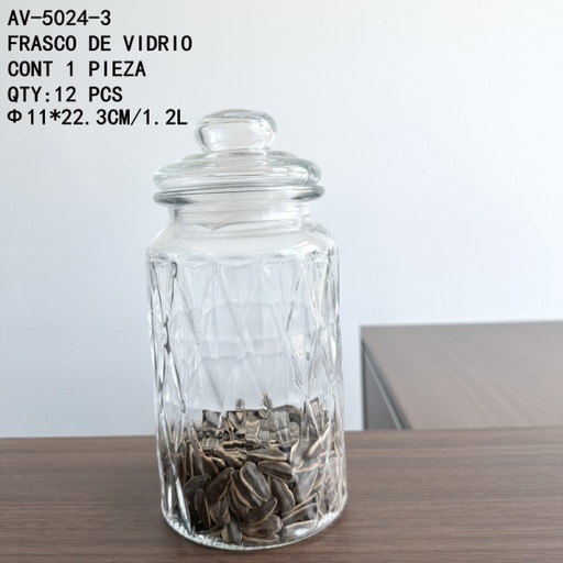 [AV-5024-3 [12 PZS/CAJA]] [AV-5024-3]FRASCO DE VIDRIO