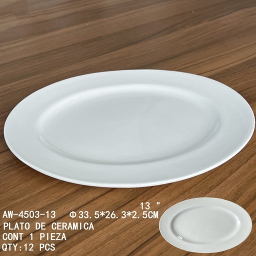 [AW-4503-13 [12 PZS/CAJA]] [AW-4503-13]PLATO DE CERAMICA