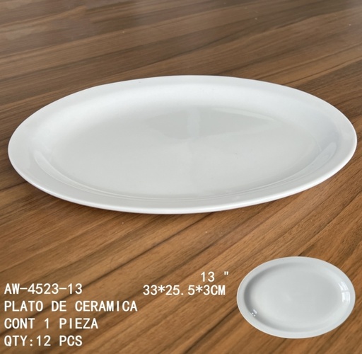 [AW-4523-13 [12 PZS/CAJA]] [AW-4523-13]PLATO DE CERAMICA