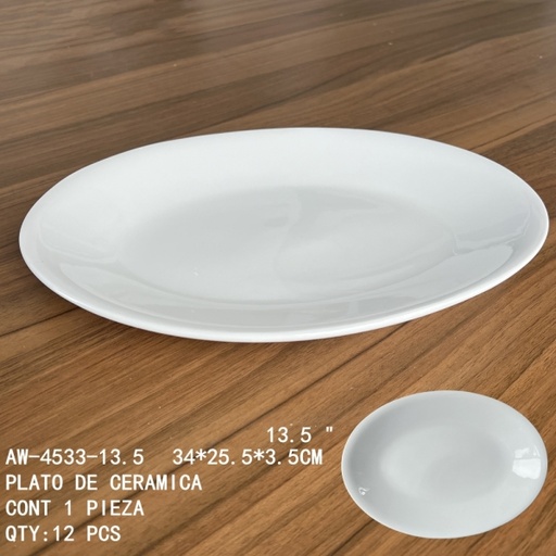 [AW-4533-13.5 [12 PZS/CAJA]] [AW-4533-13.5]PLATO DE CERAMICA