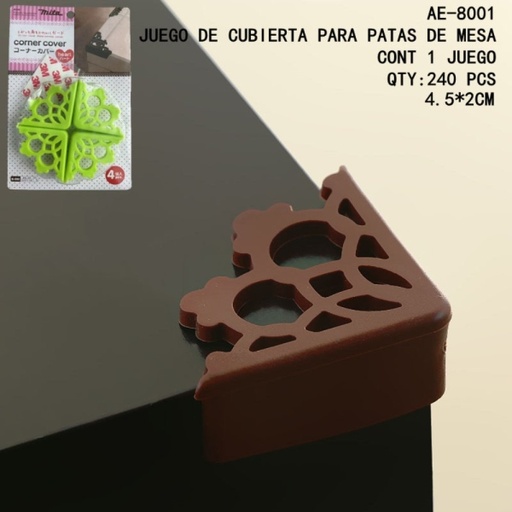 [AE-8001 [240 PZS/CAJA]] [AE-8001]JUEGO DE CUBIERTA PARA PATAS DE MESA
